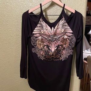 Womens Harley Davidson long sleeve top
